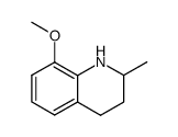 8-methoxy-2-methyl-1,2,3,4-tetrahydroquinoline结构式