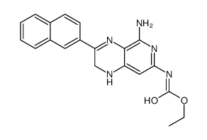 Carbamic acid, (5-amino-1,2-dihydro-3-(2-naphthalenyl)pyrido(3,4-b)pyr azin-7-yl)-, ethyl ester picture
