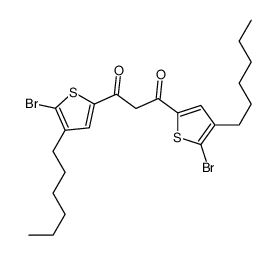 1,3-bis(5-bromo-4-hexylthiophen-2-yl)propane-1,3-dione结构式