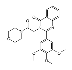 3-(2-morpholin-4-yl-2-oxoethyl)-2-(3,4,5-trimethoxyphenyl)quinazolin-4-one结构式