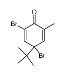 4,6-dibromo-4-t-butyl-2-methylcyclohexa-2,5-dienone结构式