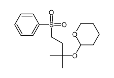 2-[4-(benzenesulfonyl)-2-methylbutan-2-yl]oxyoxane Structure