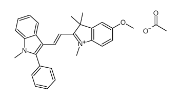 5-methoxy-1,3,3-trimethyl-2-[2-(1-methyl-2-phenyl-1H-indol-3-yl)vinyl]-3H-indolium acetate Structure