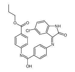propyl 4-[[4-[(5-chloro-2-oxoindol-3-yl)amino]benzoyl]amino]benzoate Structure