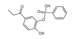 [2-Hydroxy-5-propionyl-phenyl]-hydrogenphenylphosphonat结构式