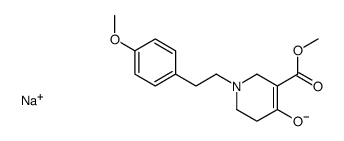 sodium methyl 1,2,5,6-tetrahydro-1-[2-(4-methoxyphenyl)ethyl]-4-oxidonicotinate structure