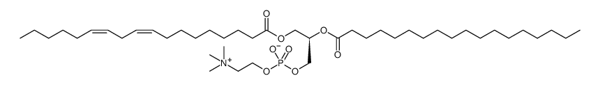 3,5,9-Trioxa-4-phosphaheptacosa-18,21-dien-1-aminium, 4-hydroxy-N,N,N-trimethyl-10-oxo-7-[(1-oxooctadecyl)oxy]-, inner salt, 4-oxide, (7R,18Z,21Z)结构式