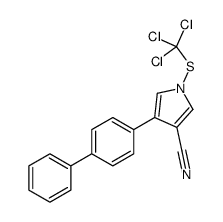 4-(4-phenylphenyl)-1-(trichloromethylsulfanyl)pyrrole-3-carbonitrile Structure