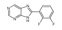 8-(2,3-difluorophenyl)-9H-purine结构式