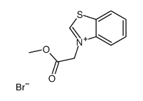 methyl 2-(1,3-benzothiazol-3-ium-3-yl)acetate,bromide Structure