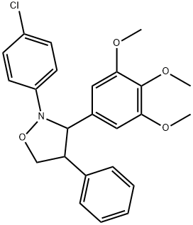 Isoxazolidine,2-(4-chlorophenyl)-4-phenyl-3-(3,4,5-trimethoxyphenyl)- Structure