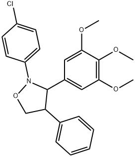 Isoxazolidine,2-(4-chlorophenyl)-4-phenyl-3-(3,4,5-trimethoxyphenyl)- structure