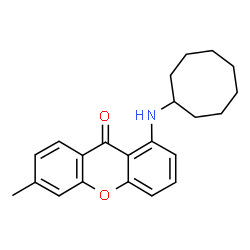 1-(Cyclooctylamino)-6-methyl-9H-xanthen-9-one结构式