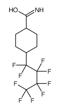 4-(1,1,2,2,3,3,4,4,4-nonafluorobutyl)cyclohexane-1-carboxamide结构式