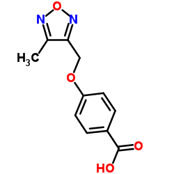 4-[(4-Methyl-1,2,5-oxadiazol-3-yl)methoxy]benzoic acid Structure