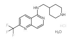 5-HYDRAZINO-2-(TRIFLUOROMETHYL)-1,6-NAPHTHYRIDINE structure