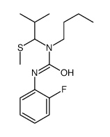 1-butyl-3-(2-fluorophenyl)-1-(2-methyl-1-methylsulfanylpropyl)urea结构式
