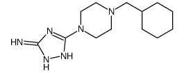 3-[4-(cyclohexylmethyl)piperazin-1-yl]-1H-1,2,4-triazol-5-amine结构式