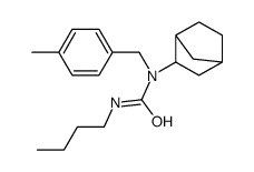 1-(3-bicyclo[2.2.1]heptanyl)-3-butyl-1-[(4-methylphenyl)methyl]urea Structure