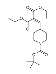 diethyl 2-[[1-[(2-methylpropan-2-yl)oxycarbonyl]piperidin-4-yl]methylidene]propanedioate Structure
