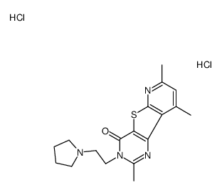 2,7,9-trimethyl-3-(2-pyrrolidin-1-ylethyl)pyrido[2,3]thieno[2,4-d]pyrimidin-4-one,dihydrochloride结构式