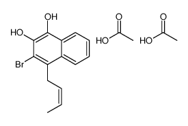 acetic acid,3-bromo-4-but-2-enylnaphthalene-1,2-diol Structure