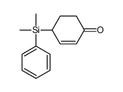 4-[dimethyl(phenyl)silyl]cyclohex-2-en-1-one Structure