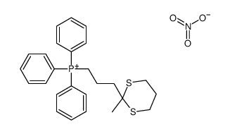 3-(2-methyl-1,3-dithian-2-yl)propyl-triphenylphosphanium,nitrate Structure