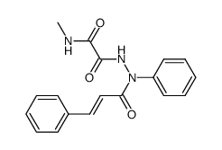 N-Methyl-2-oxo-2-{N'-phenyl-N'-[(E)-(3-phenyl-acryloyl)]-hydrazino}-acetamide结构式