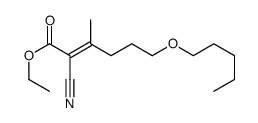 ethyl 2-cyano-3-methyl-6-pentoxyhex-2-enoate结构式