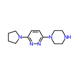 3-(1-Piperazinyl)-6-(1-pyrrolidinyl)pyridazine Structure