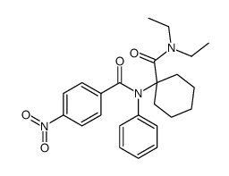 N-[1-(diethylcarbamoyl)cyclohexyl]-4-nitro-N-phenylbenzamide结构式