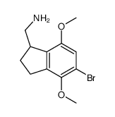 (5-bromo-4,7-dimethoxy-2,3-dihydro-1H-inden-1-yl)methanamine Structure