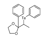 1,3-Dioxolane, 2-phenyl-2-[1-(phenyltelluro)ethyl] Structure