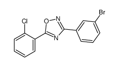 3-(3-bromophenyl)-5-(2-chlorophenyl)-1,2,4-oxadiazole结构式