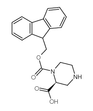 1-Fmoc-哌嗪-2-(S)-羧酸结构式