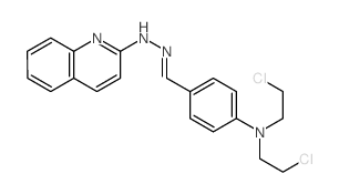 Benzaldehyde,4-[bis(2-chloroethyl)amino]-, 2-(2-quinolinyl)hydrazone结构式
