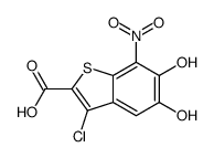 3-chloro-5,6-dihydroxy-7-nitro-1-benzothiophene-2-carboxylic acid结构式