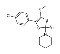 1-(4-(4-chlorophenyl)-5-(methylthio)-1,3-dithiol-2-yl-2-d)piperidine结构式