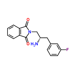 2-[(2S)-2-amino-3-(3-fluorophenyl)propyl]isoindole-1,3-dione结构式