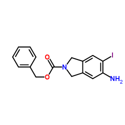 Benzyl 5-amino-6-iodo-1,3-dihydro-2H-isoindole-2-carboxylate结构式