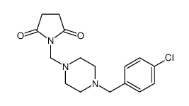 1-[[4-[(4-chlorophenyl)methyl]piperazin-1-yl]methyl]pyrrolidine-2,5-dione结构式