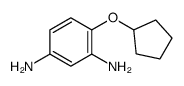 4-cyclopentyloxybenzene-1,3-diamine结构式