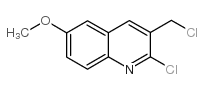 2-chloro-3-(chloromethyl)-6-methoxyquinoline结构式