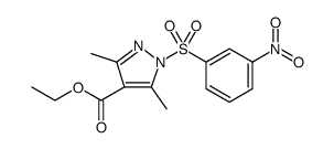 1H-Pyrazole-4-carboxylic acid, 3,5-dimethyl-1-[(3-nitrophenyl)sulfonyl]-, ethyl ester Structure