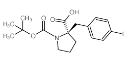 (R)-1-(TERT-BUTOXYCARBONYL)-2-(4-IODOBENZYL)PYRROLIDINE-2-CARBOXYLIC ACID Structure