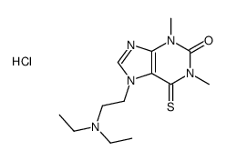 7-[2-(diethylamino)ethyl]-1,3-dimethyl-6-sulfanylidenepurin-2-one,hydrochloride结构式