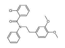 2-chloro-N-(3,4-dimethoxyphenethyl)-N-phenylbenzamide结构式
