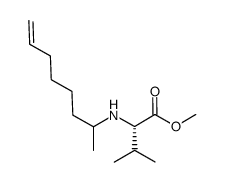 methyl (2S)-3-methyl-2-{[1-methylhept-6-en-1-yl]amino}butanoate Structure
