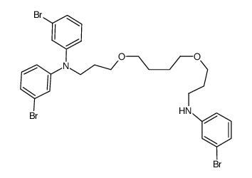 3-bromo-N-(3-bromophenyl)-N-(3-{4-[3-(3-bromophenylamino)propoxy]butoxy}propyl)benzenamine结构式